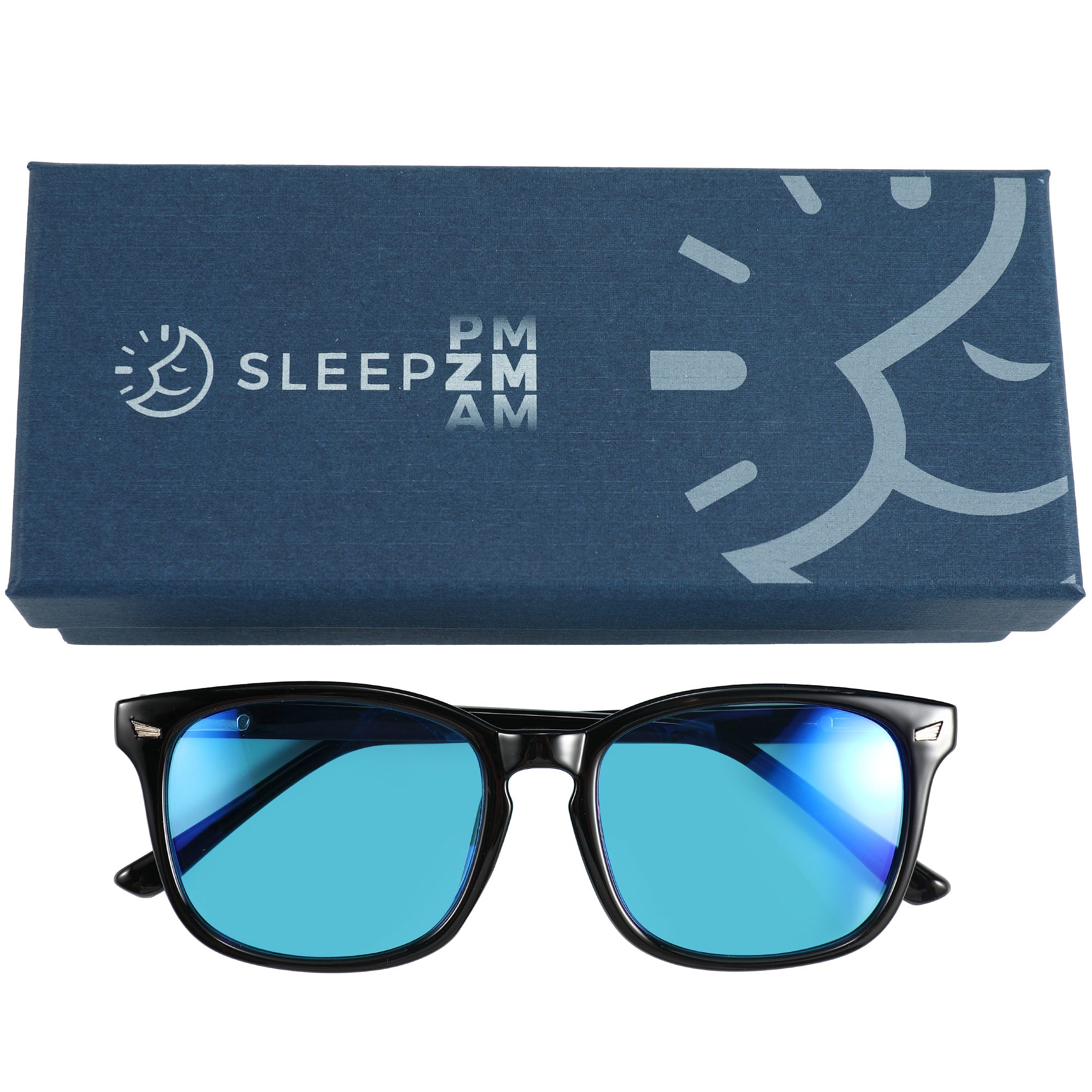 FlickerAid Black Wayfarer - Blue