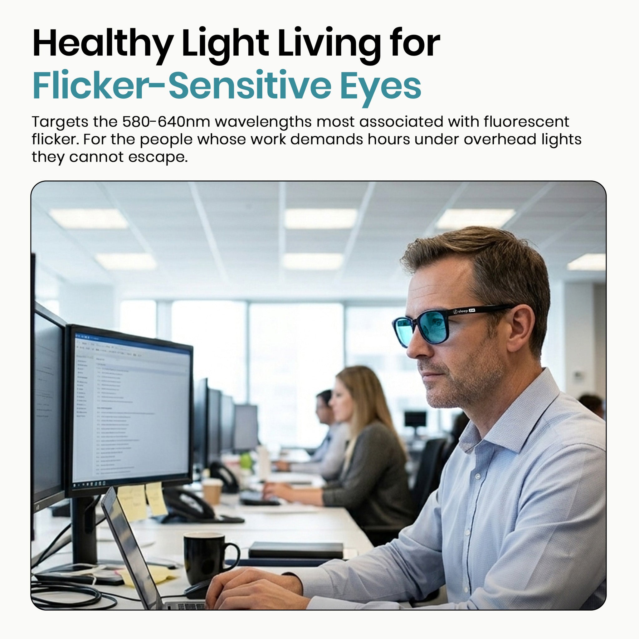 FlickerAid Black Wayfarer - Blue