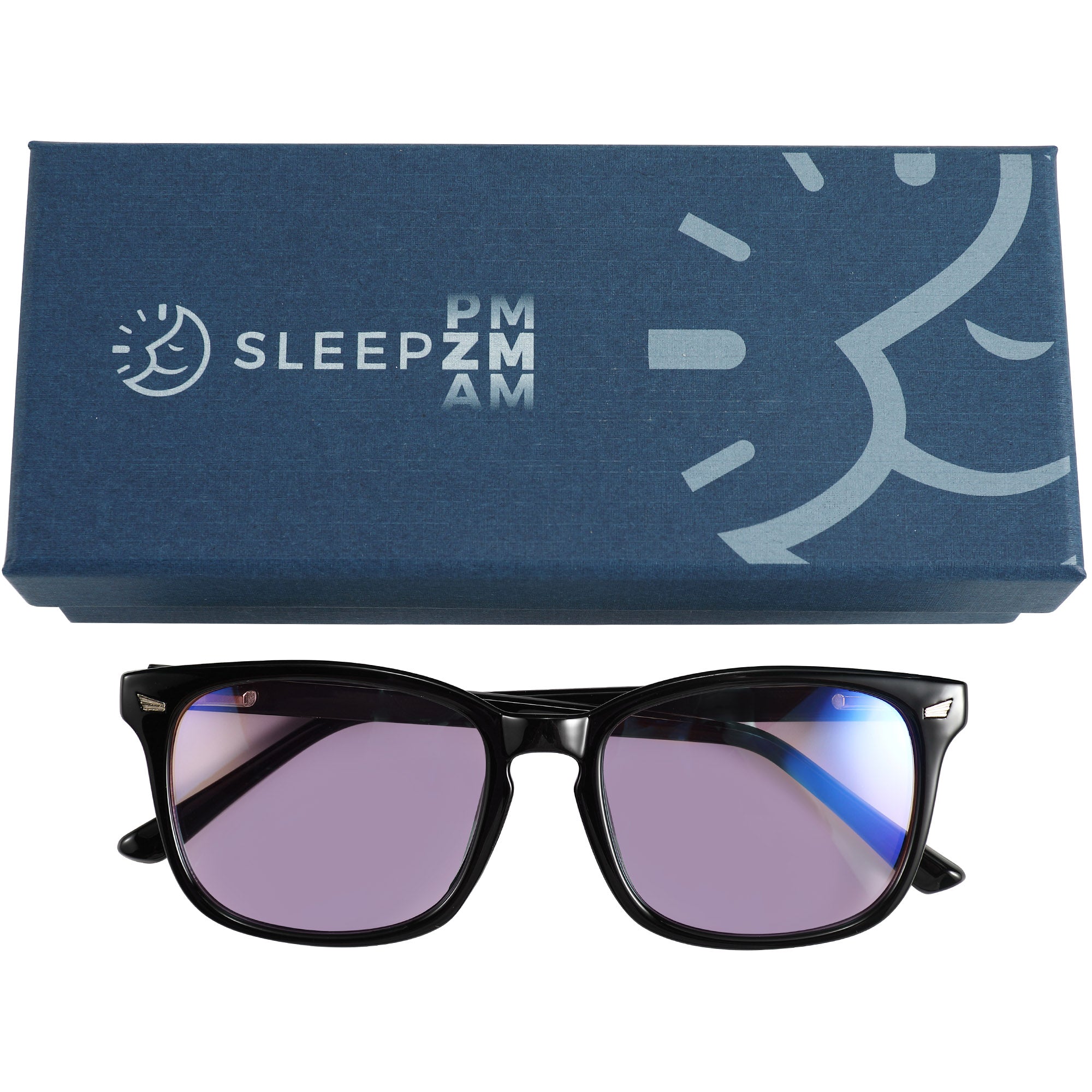 Calm Black Wayfarer - Lavender