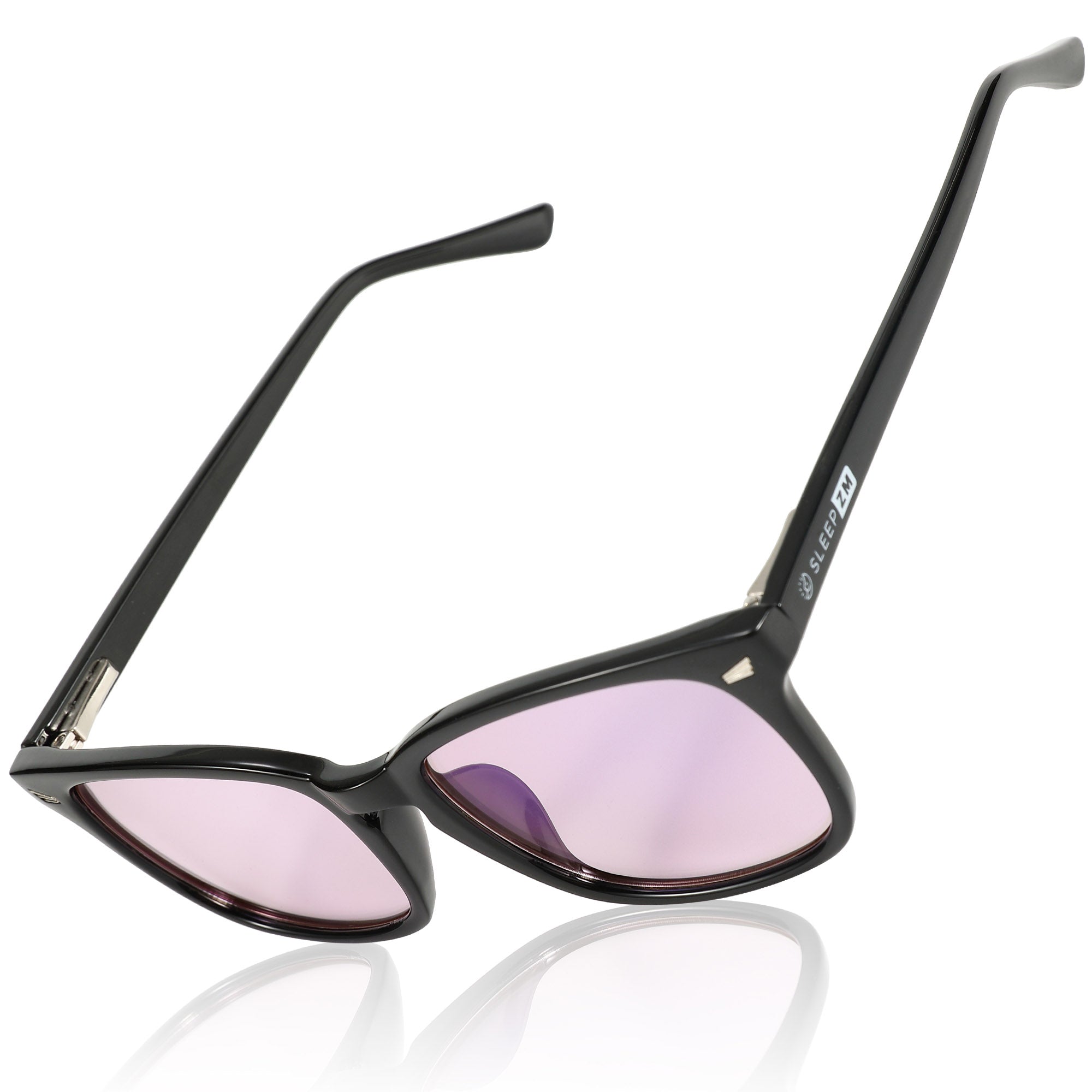 Calm Black Wayfarer - Lavender