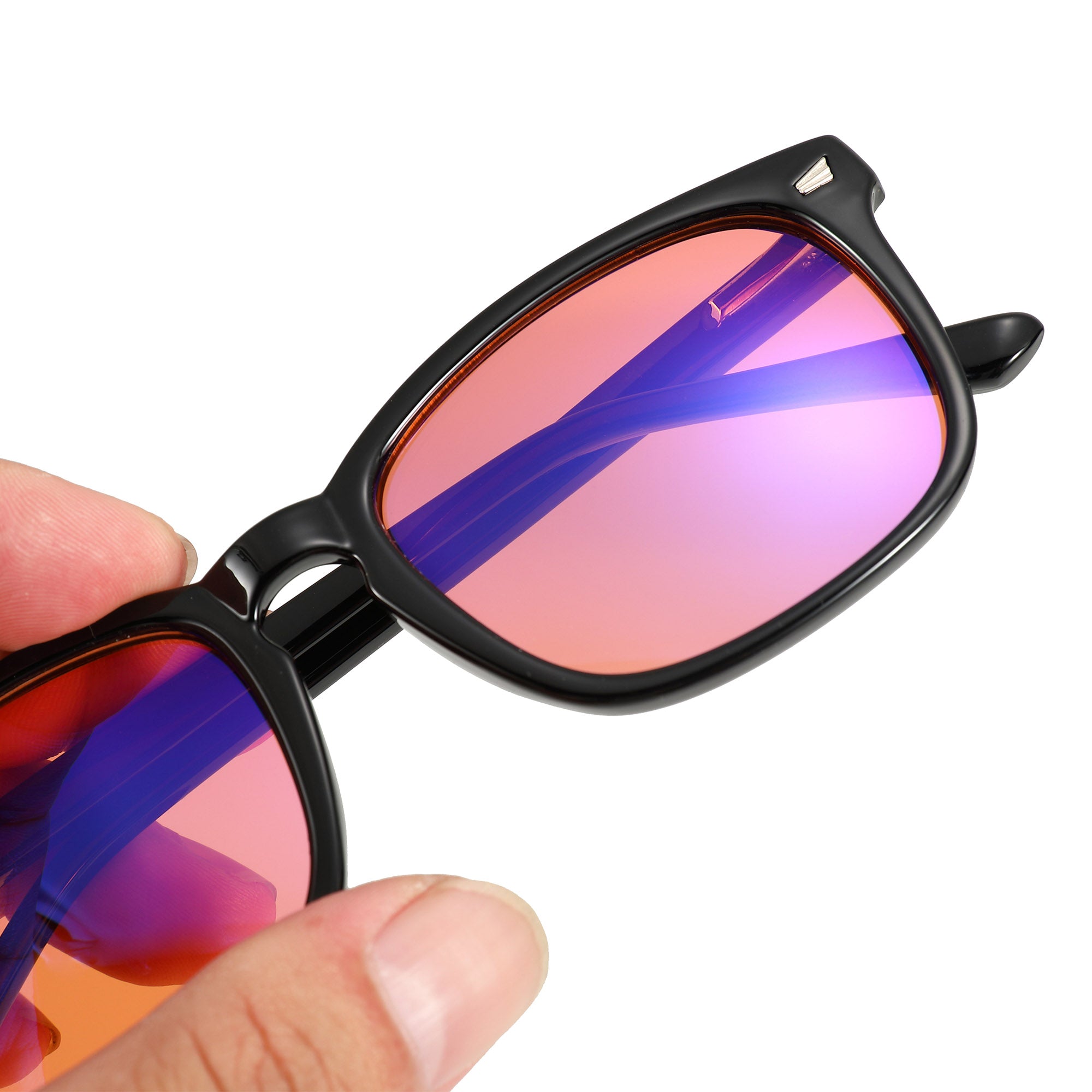 Serenity Black Wayfarer - Peach