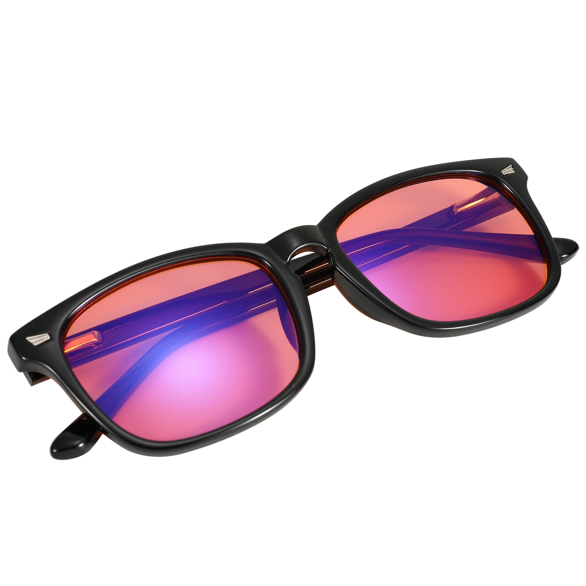 Serenity Black Wayfarer - Peach