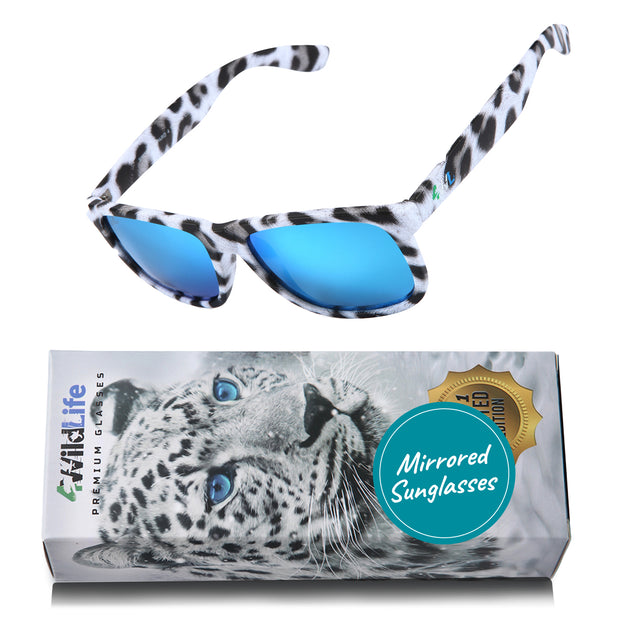 Snow Leopard Print Style Blue Light Glasses and Sunglasses